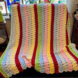 Colourful Handmade Crochet Blanket